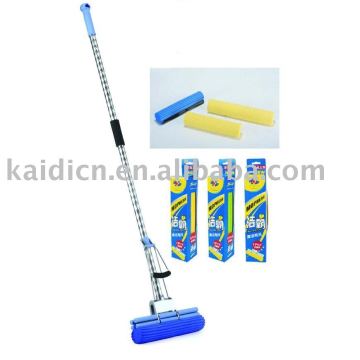 whorled handle PVA mop