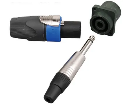 Professional Audio Speaker Wire Connectors: Speakon Female and Male Plugs for Audio & Video Accessories