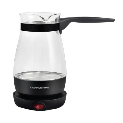 Cordless Electric 600W Borosilicate Glass Turkish Coffee Maker Pour Over Coffee Pot