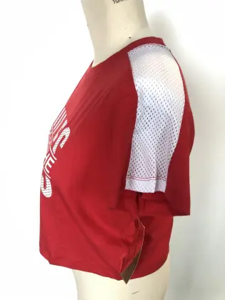 Spliced short letter jacket