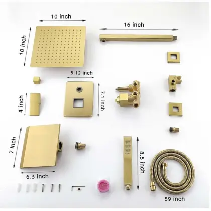 Brushed Gold High Flow Tub Spout for Bathroom Sink and Tub Filler Fixtures