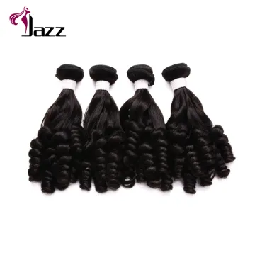brazilian cuticle aligned human hair bundles, natural color curly crochet human hair extension