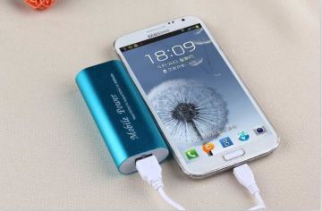 Aluminium alloy power bank with logo by laser