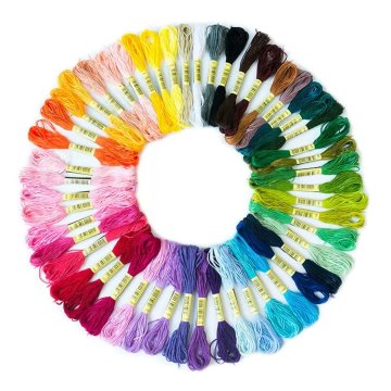 High Quality 100/Set 8m 447 Colors Woven Skeins Floss for Embroidery and DIY Hand Crafts