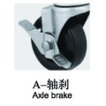 Mini 1.5 Inch 30kg Threaded Brake TPE Caster