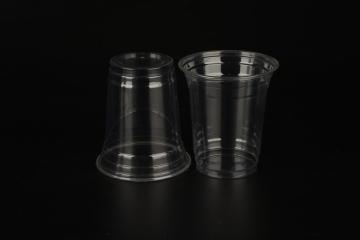 420ml disposable pet plastic cup with lid printed