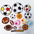 Patch bordir seri sepak bola 3d berkualitas tinggi