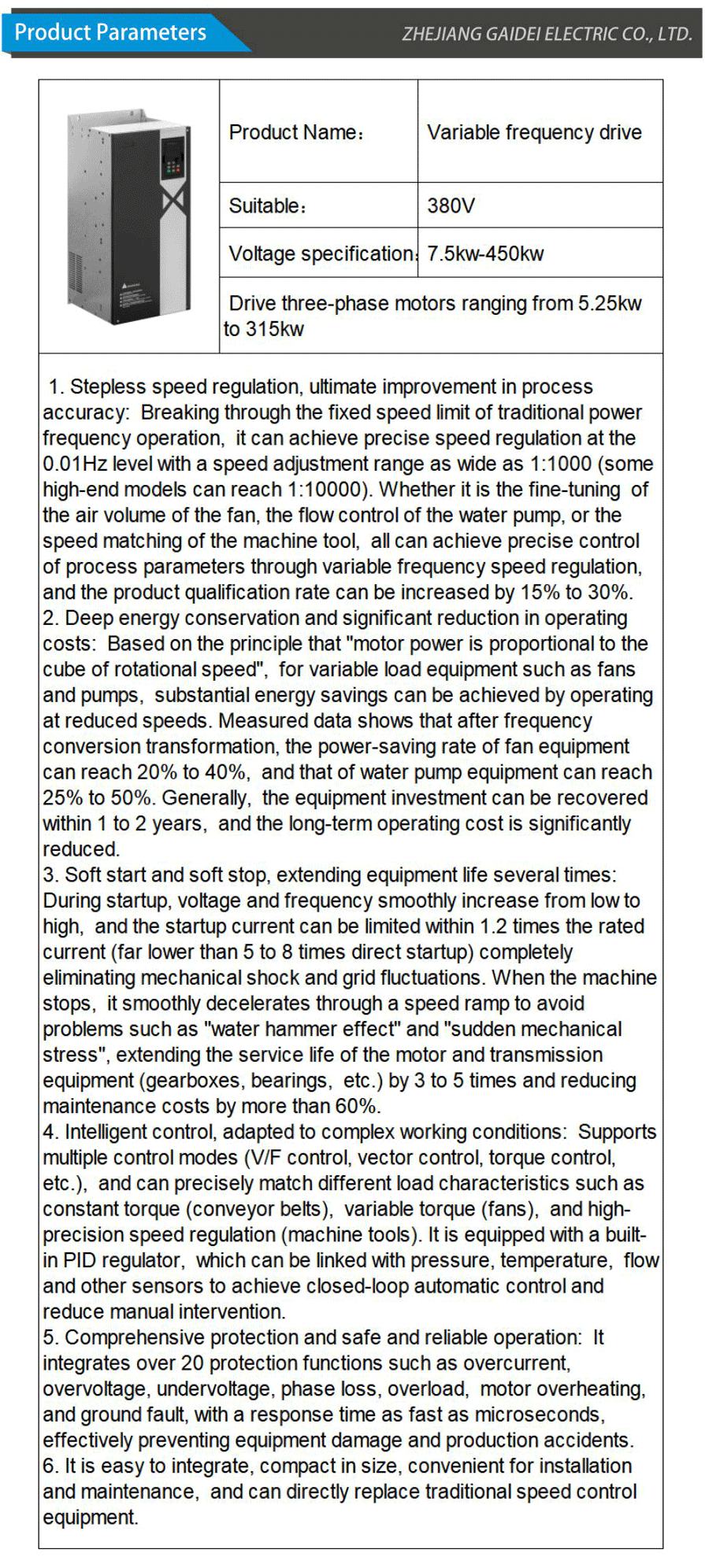 drive inverter variable frequency