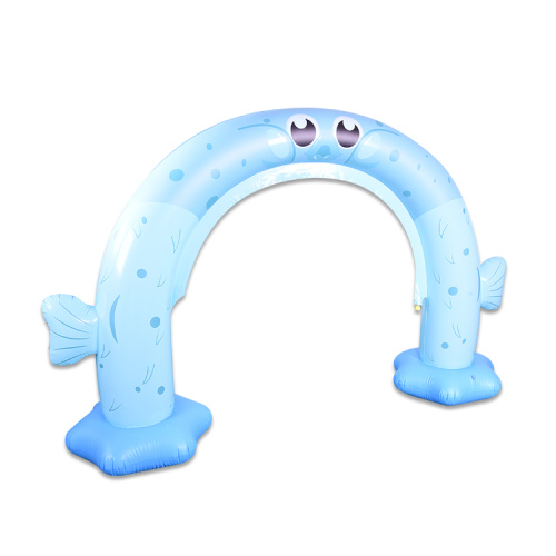 Small Inflatable Puffer Fish Arch Sprinkler For Kids