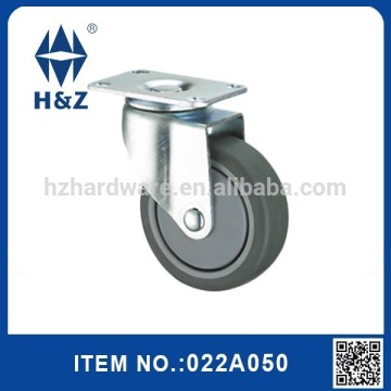 Grey steel medium duty castor and wheel
