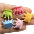Cute Candy Color Resin Crown Miniature Children Resin Ring Making Accessory Hair Accessory