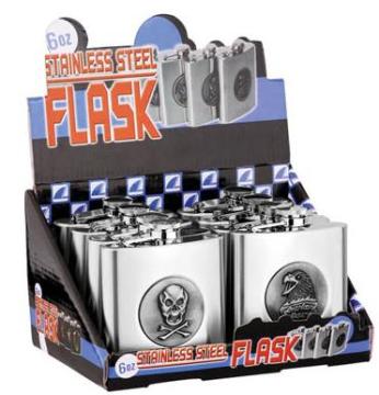 Satin selesai Hip Flask dengan kotak paparan