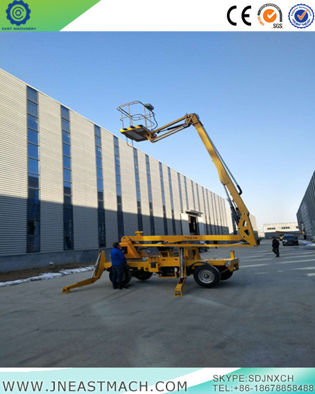 Elevador de pluma articulada telescópica de 16 m