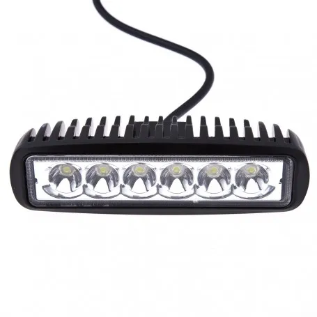 6.3 inch 18W LED Work Light 12v 1200LM 6-LED White Light Square Spotlight-Black led work lamp