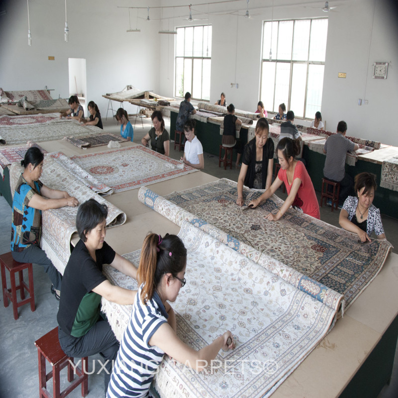handmade Persian silk carpet rugs