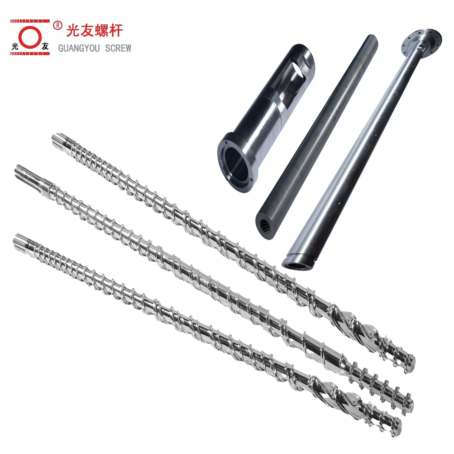 Bimetallic Barrel High Speed ​​Food-Grade Precision-Machined PS Extruder Single Screw at Barrel
