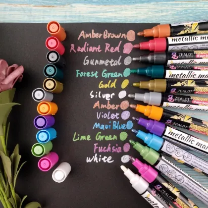 Factory Direct Sales Uni Posca Paint Metallic Marker Pen, Multi-colored Metal Marker