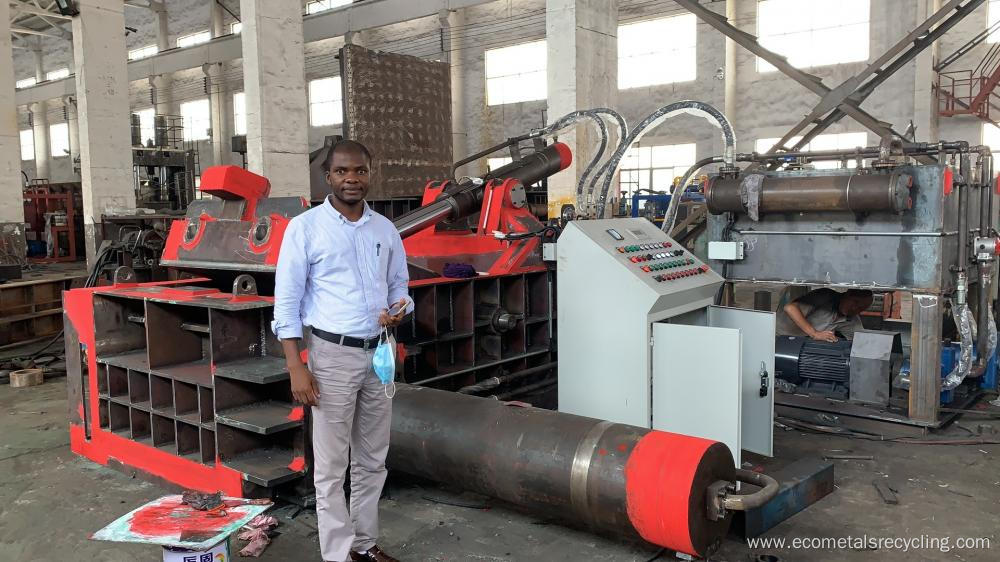 Hydraulic Automatic Scrap Metal Steel Shavings Compactor