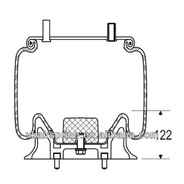 DAYTON 352-9466 gas-filled air bellow 1R12-197 rubber air suspension system/ truck spare parts steel piston