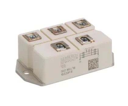 SEMIKRON SKD 160/16 Diode Bridge Rectifier, 1600V, 205A, G 37 Package, Three Phase, 1.65V