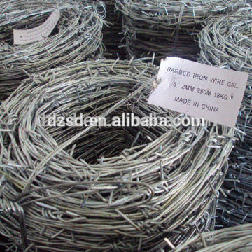 high quality galvanized/PVC coated barbed wire