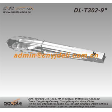 9\"stainless steel kitchen food tongs