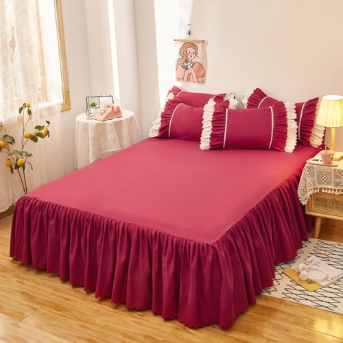 New style lotus leaf skin-friendly sanding bed skirt