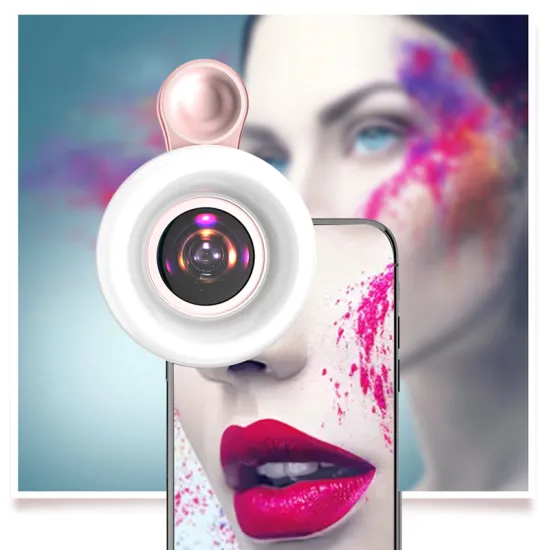 Rechargeable Fill Flash Light with 15x Macro Lens for Eyelash Shooting