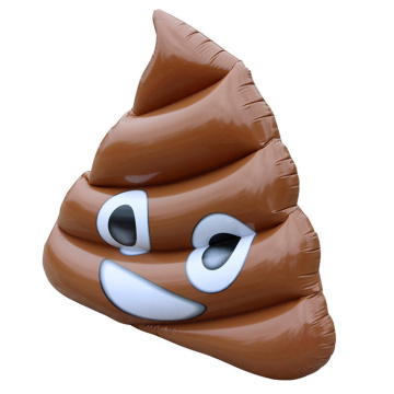 Igerilekua flotatzen dute helduen puzgarriak poop emoji flotatzeko jostailua