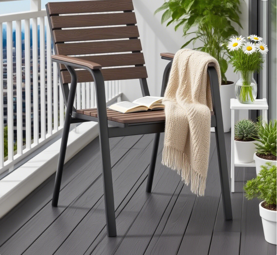 Sleek outdoor lounge chair