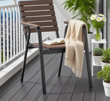 Sleek Aluminum Outdoor Armchair