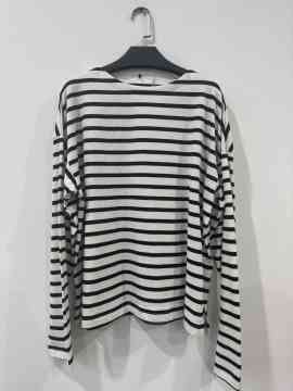 Women Bodysuit Long Sleeve Striped Knit shirt