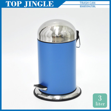 Metal Waste Bin with Handle and Plastic Inner Basket