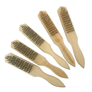 Wood Handle Metal Wire Brush - Rust Removal & Polishing Tool