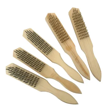 Wood Handle Metal Wire Brush - Rust Removal & Polishing Tool
