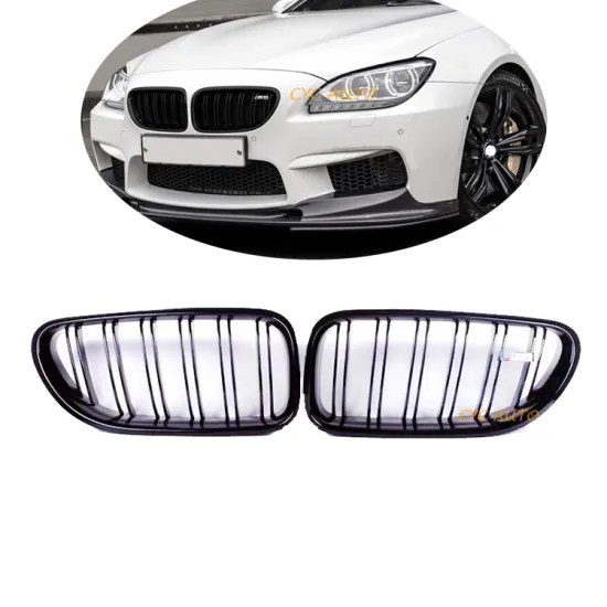 Gloss Black Double Slats M6 Style Grill Front Bumper Grille for BMW 6 Series F06 F12 2012-2016 Body Kit