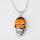 Tiger eye Skull Gemstone Pendant Necklace with Silver chain