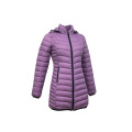 Ladies Winter Jacket with black zipper -purple style