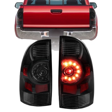 Taillight Taillamp Brake light Full Black For Toyota Tacoma 2005-2015