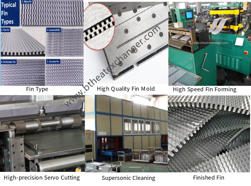 Aluminum Copper Ss Radiator Folded Fins, High Quality Aluminum Copper ...