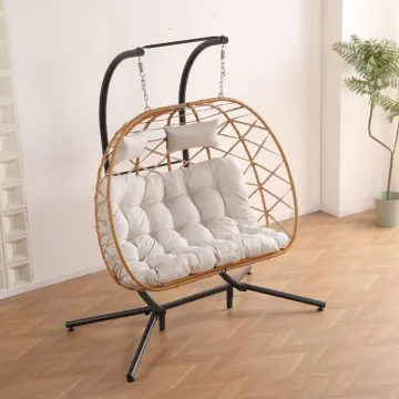Uplion Double Person Hanging Swing Chair for Outdoor Use - Garden & Balcony Lazy Rocking Basket Chair