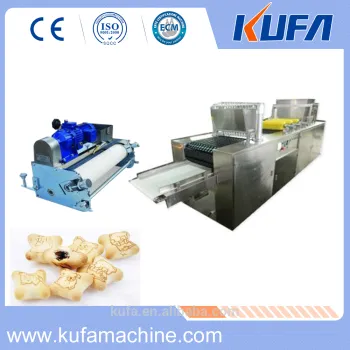 Automatic cream filling biscuit processing line