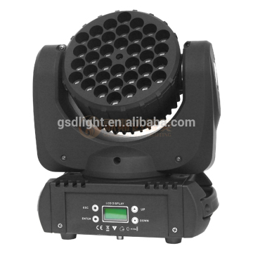 Factory price 36pcs 3W RGBW led moving head light beam wash stage lighti