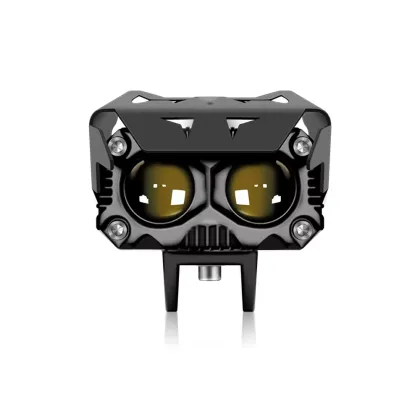 Xenplus 60W 6000K Waterproof Fog Spotlight - Dual Color Flashing Motorcycle Lighting System