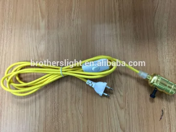 Braided wire for E27 base pendant lamp
