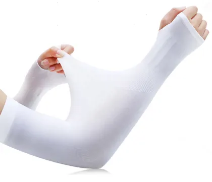 UV Sun-Protective Sleeve Warmers: Quick-Dry Ice Silk Arm Guards for Summer Cycling
