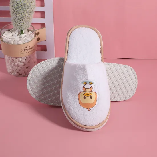 Non-slip Velvet Hotel Slippers for Children
