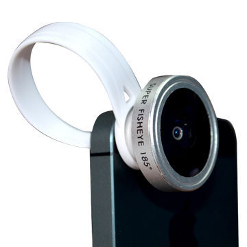Super-fish eye lens for mobile phones