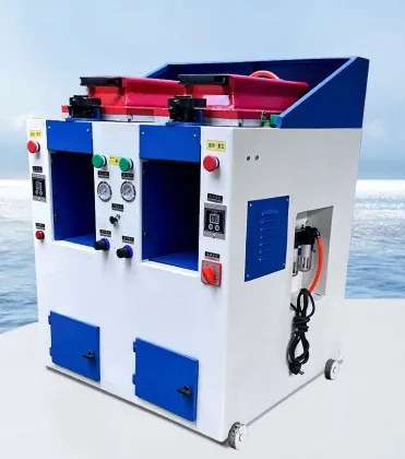 Pneumatic Double Head Shoe Sole Press Machine - TH-587 Automated Footwear Sole Attaching Machine