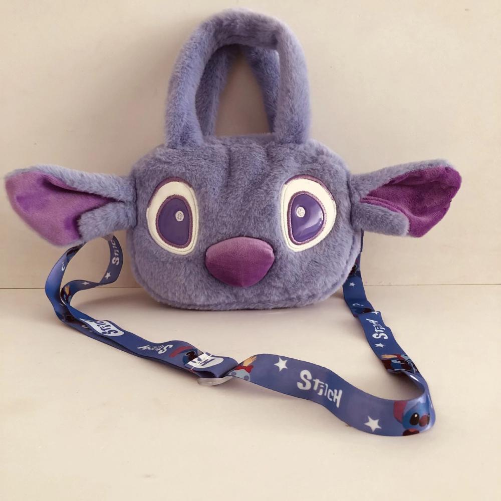 Purple Stitch Kids Girls Sac à bandoulière en peluche